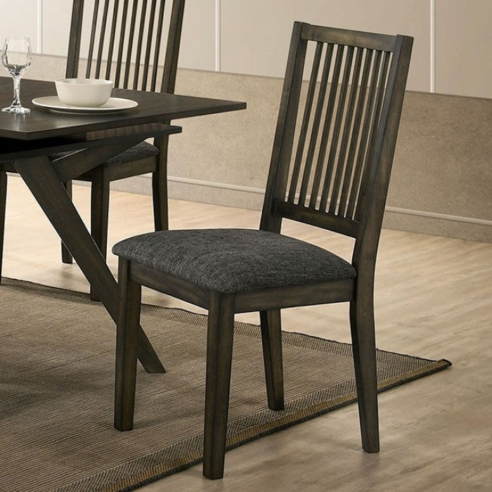 Cherie Gray Side Chair Set of 2 by Furniture of America at Eve Furniture