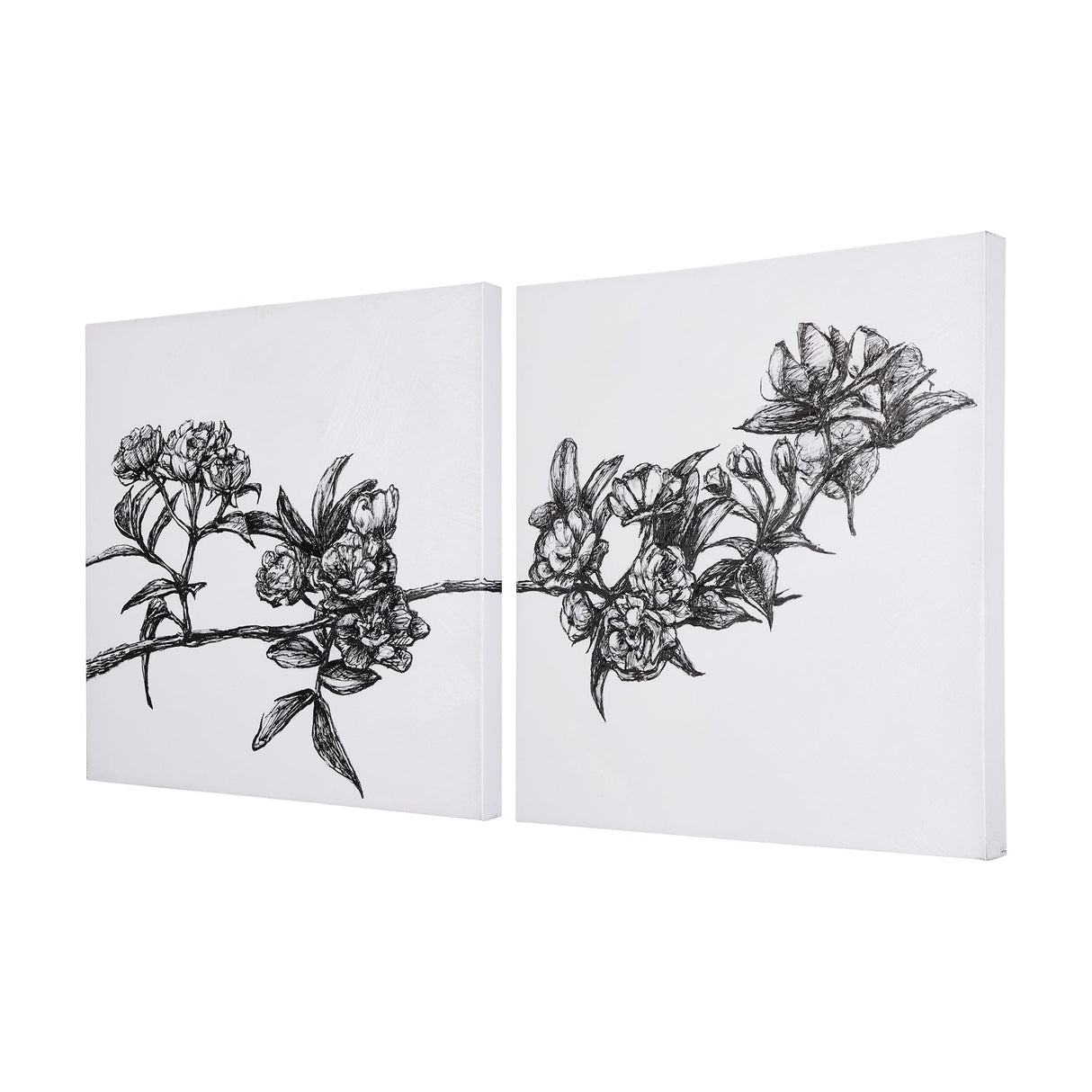Cherry Blossom I by Mercana Studio a Hand Embellished Textured Canvas by Mercana at Eve Furniture