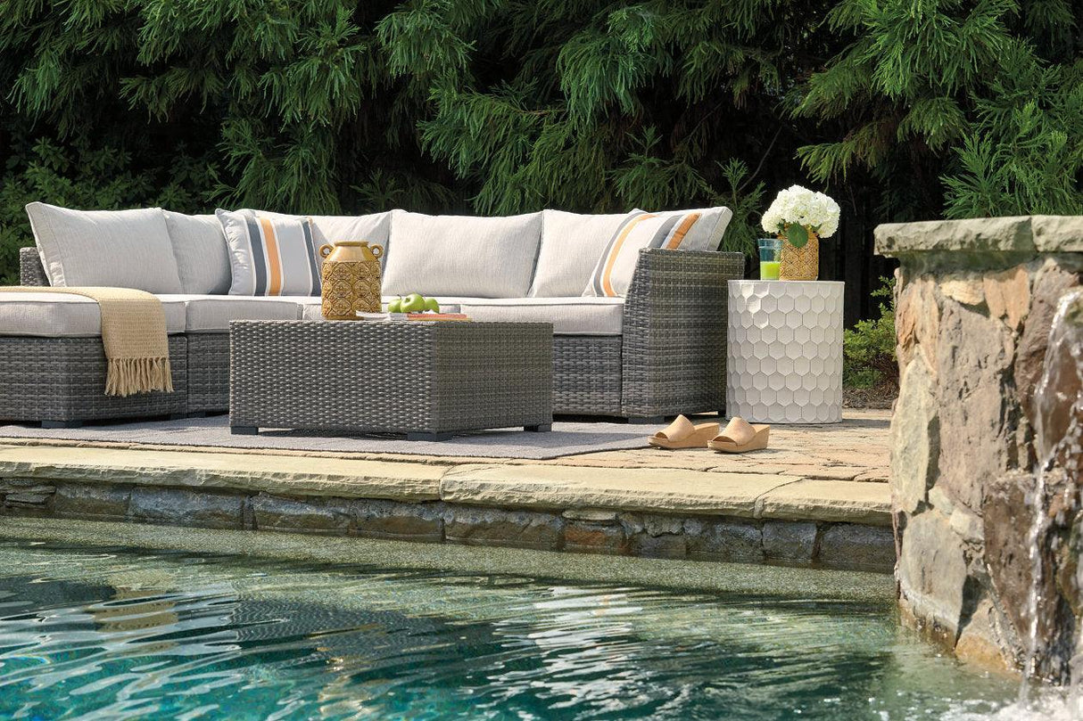 Cherry Point Gray 4-piece Outdoor Sectional Set by Ashley at Eve Furniture