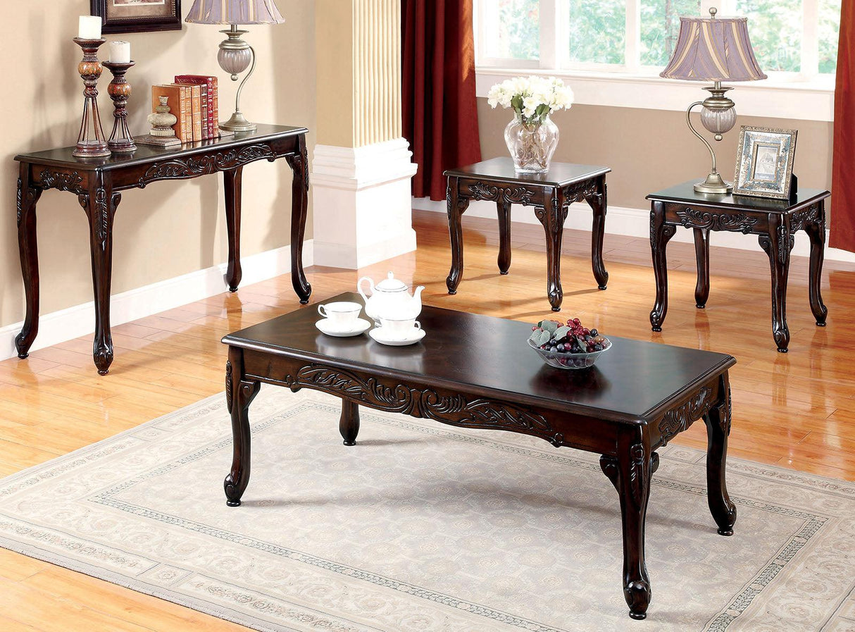 Cheshire Dark Cherry 3 Pc. Table Set by Furniture of America at Eve Furniture