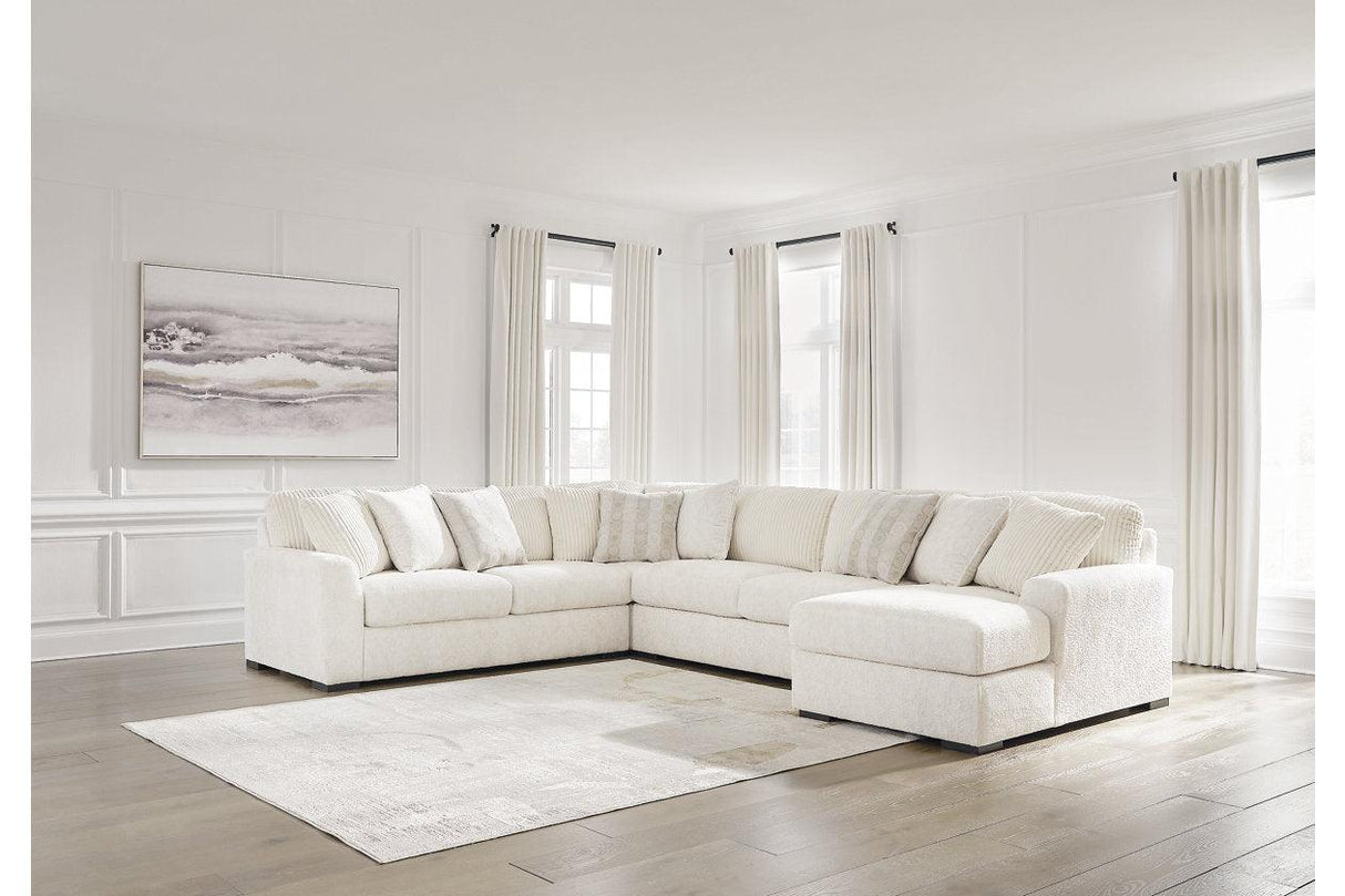 Chessington Ivory 4-Piece Sectional with Chaise by Ashley at Eve Furniture