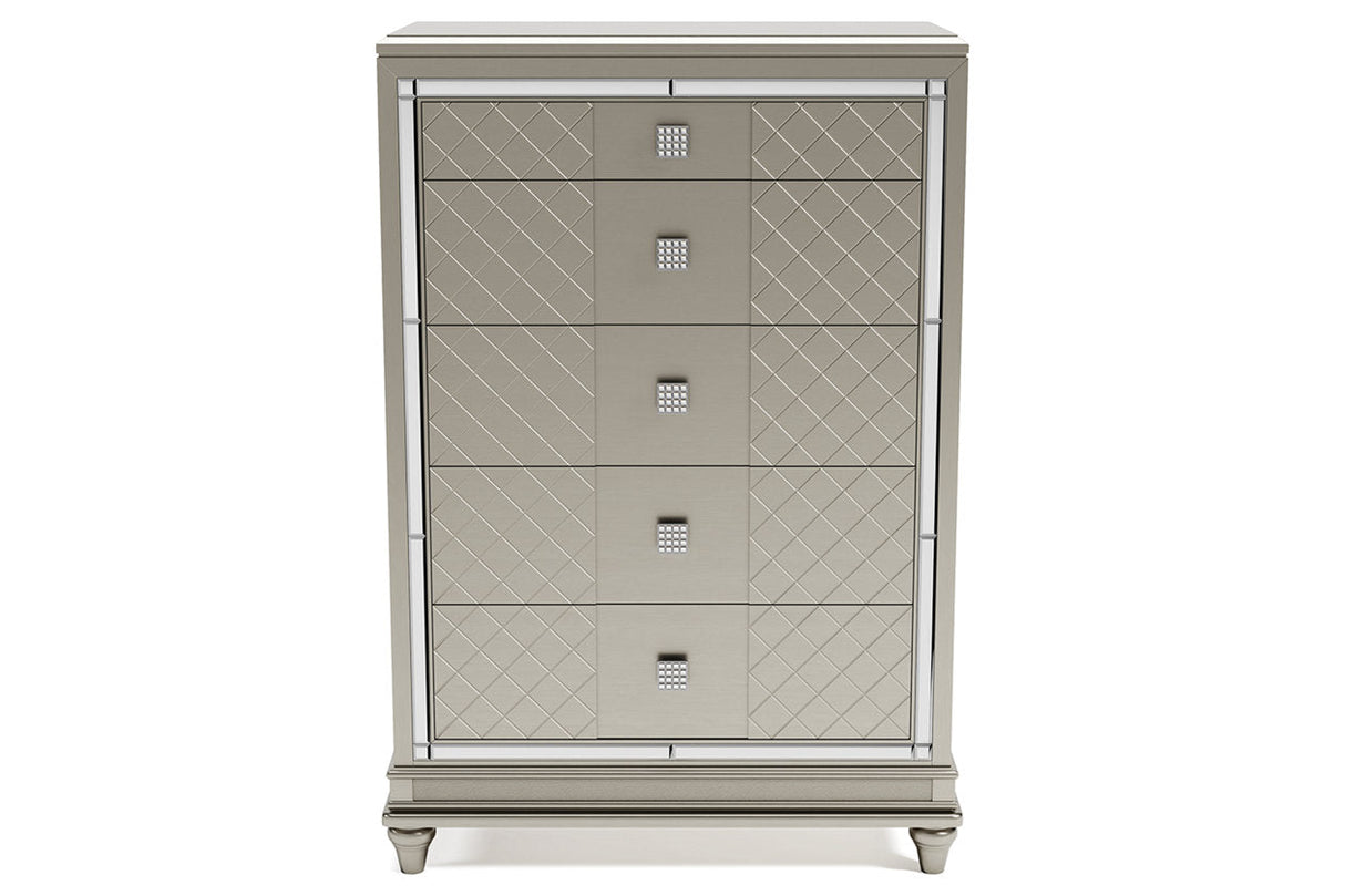 Chevanna Platinum Chest of Drawers by Ashley at Eve Furniture