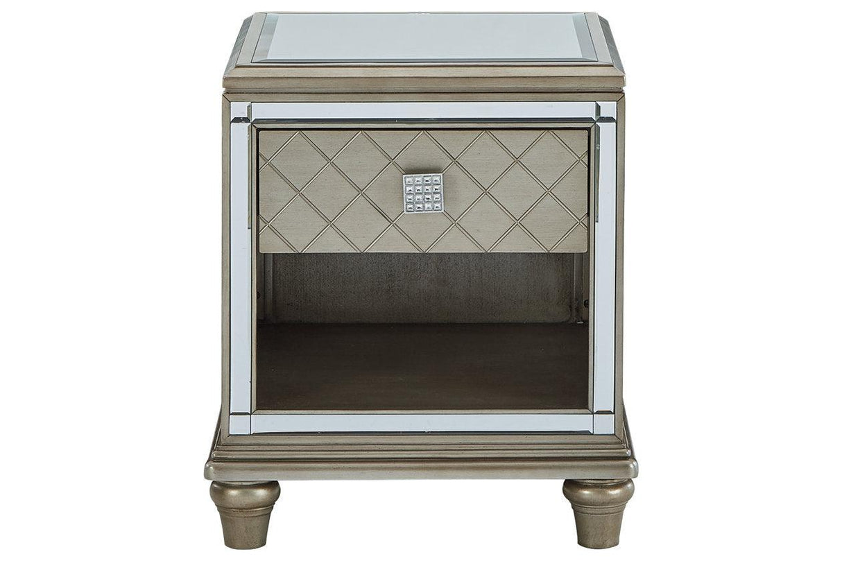 Chevanna Platinum End Table by Ashley at Eve Furniture