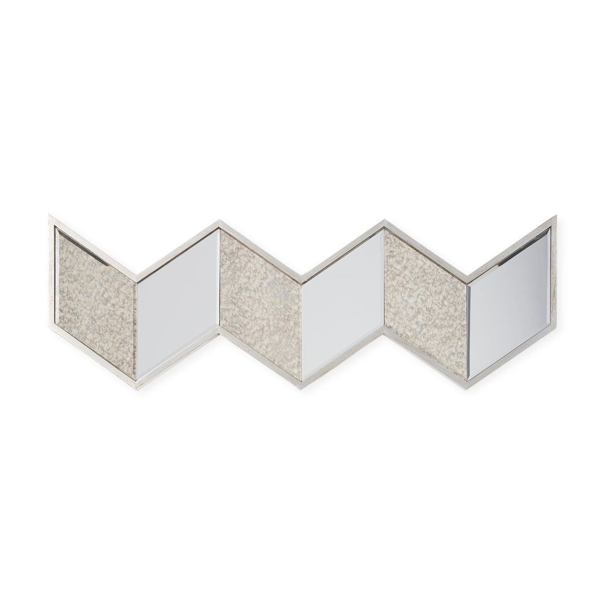 Cheveronna Silver W/Antiquing Wood Frame Mirror by Mercana at Eve Furniture
