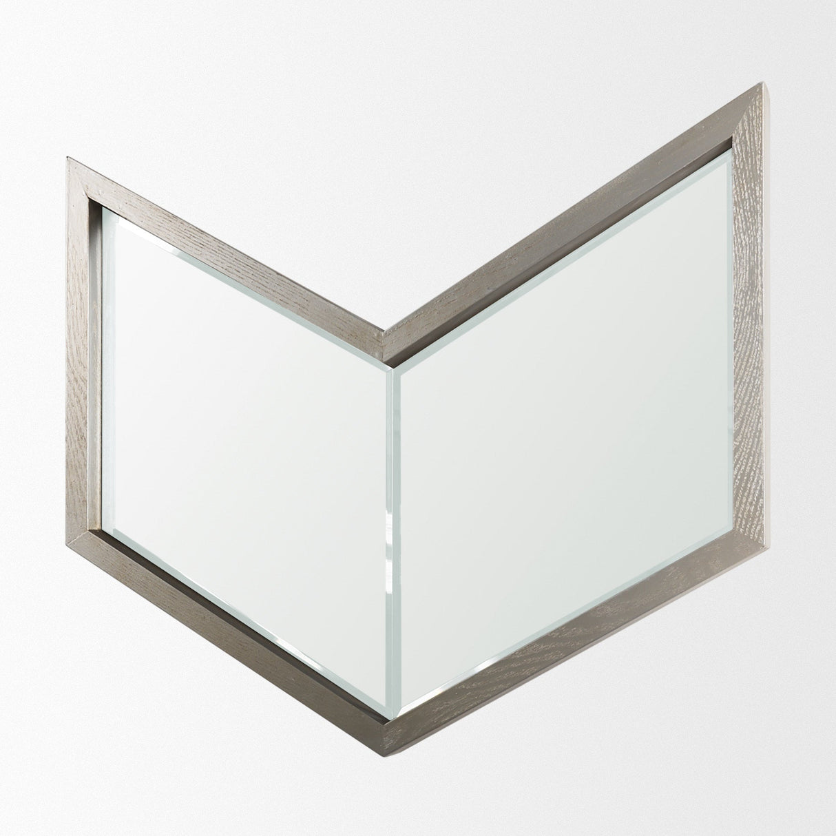 Chevren Silver Wood Frame Mirror by Mercana at Eve Furniture
