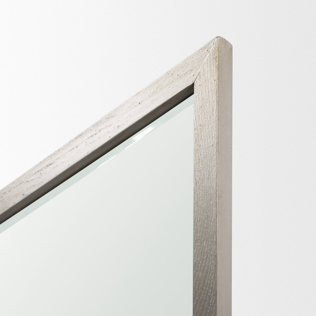 Chevren Silver Wood Frame Mirror by Mercana at Eve Furniture