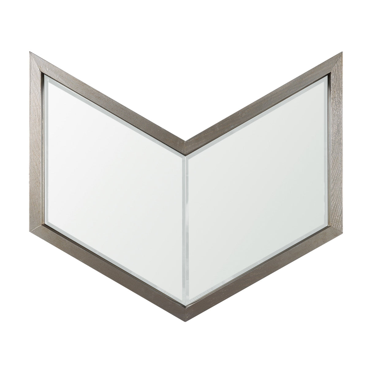 Chevren Silver Wood Frame Mirror by Mercana at Eve Furniture