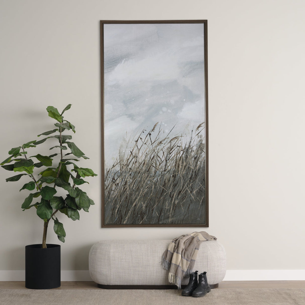 Chilly Breeze I by Mercana Studio a Hand Embellished Textured Framed Canvas by Mercana at Eve Furniture