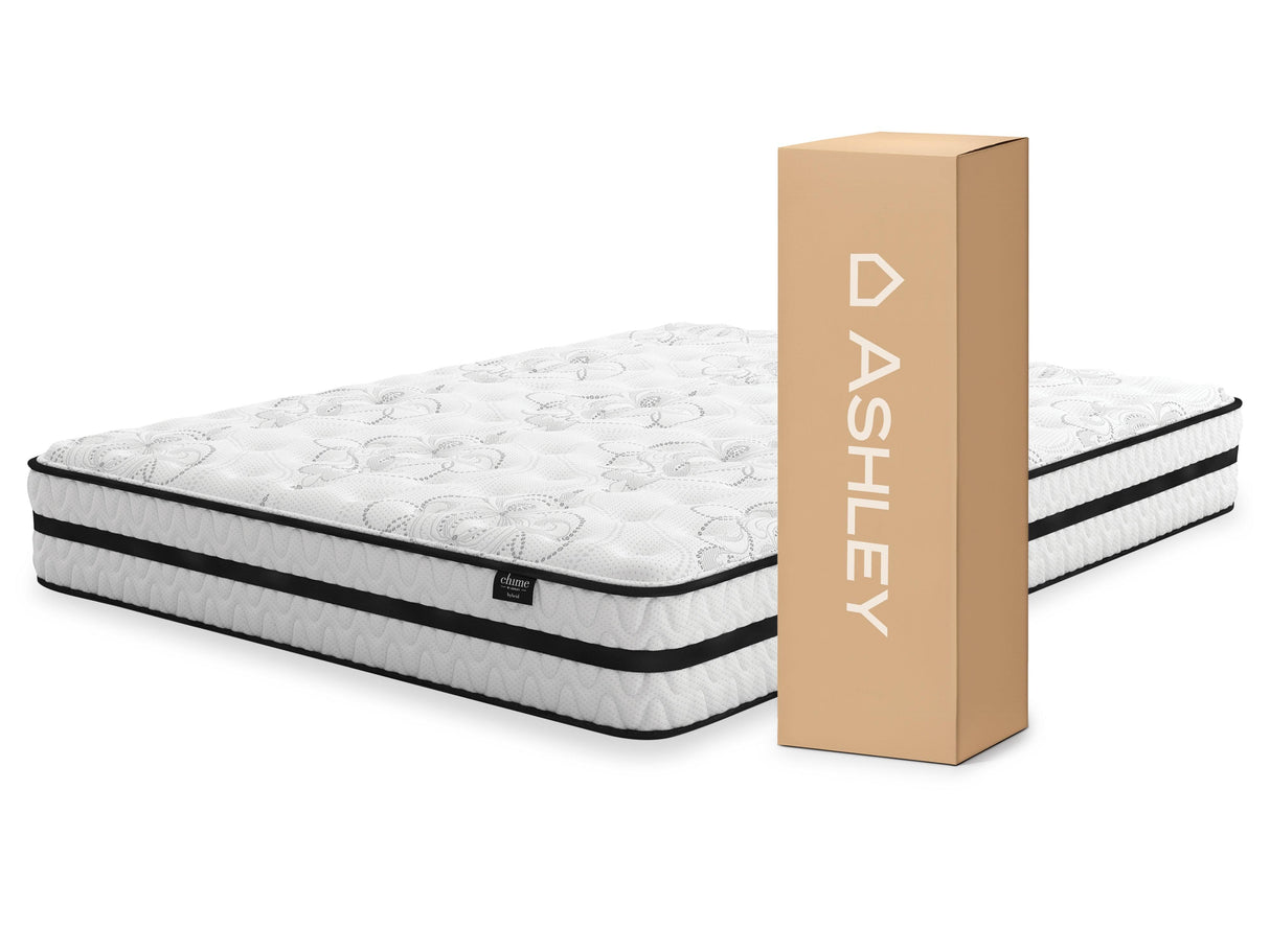 Chime 10 Inch Hybrid White California King Mattress in a Box by Ashley at Eve Furniture