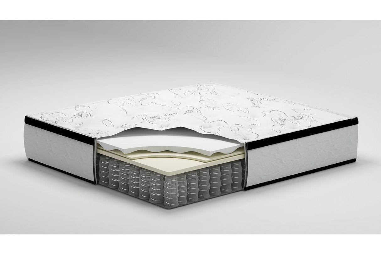 Chime 12 Inch Hybrid White Full Mattress in a Box by Ashley at Eve Furniture