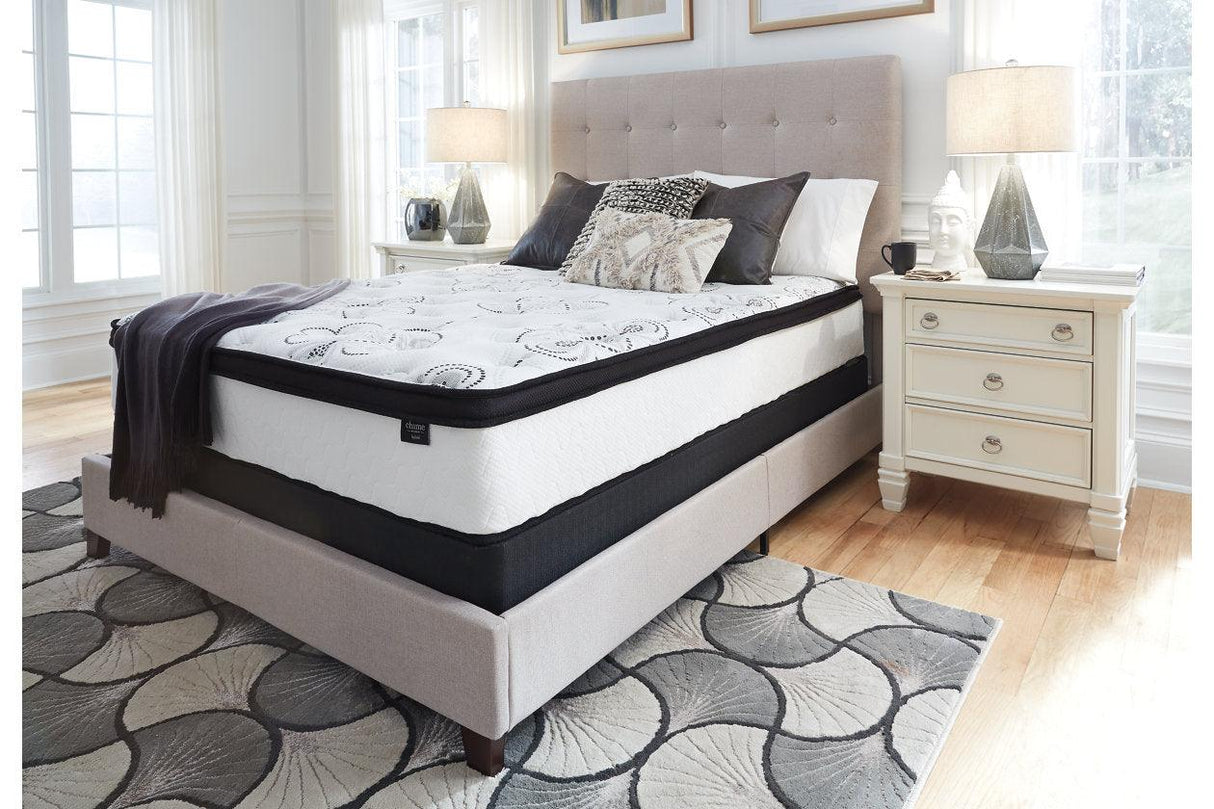 Chime 12 Inch Hybrid White Queen Mattress in a Box by Ashley at Eve Furniture
