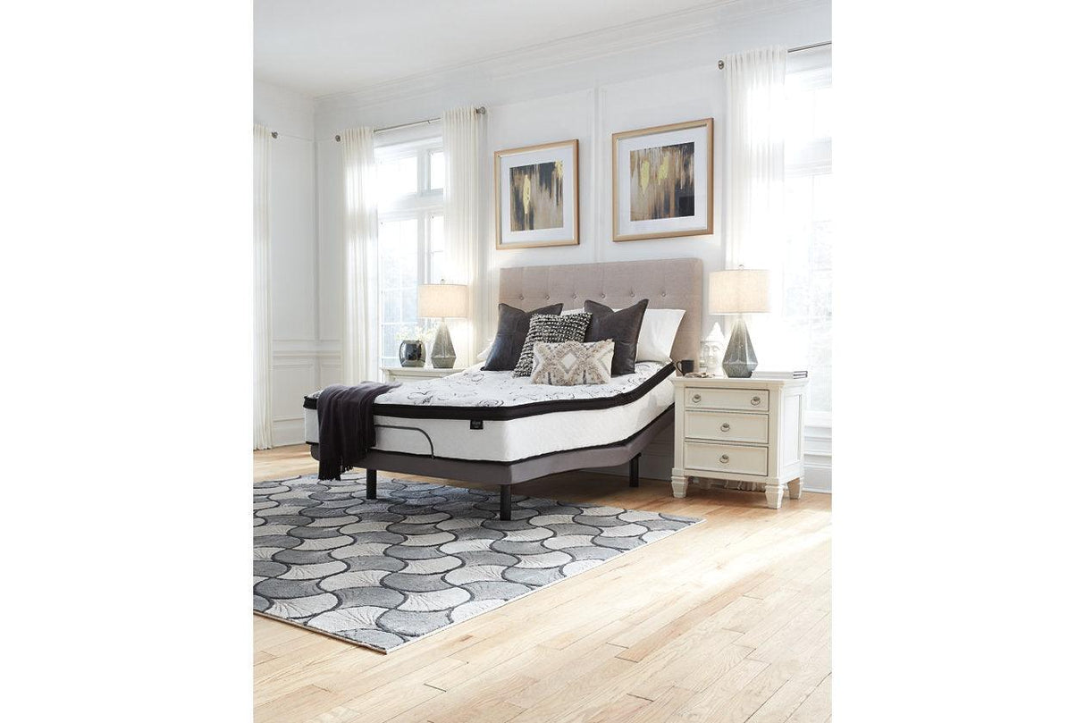 Chime 12 Inch Hybrid White Queen Mattress in a Box by Ashley at Eve Furniture