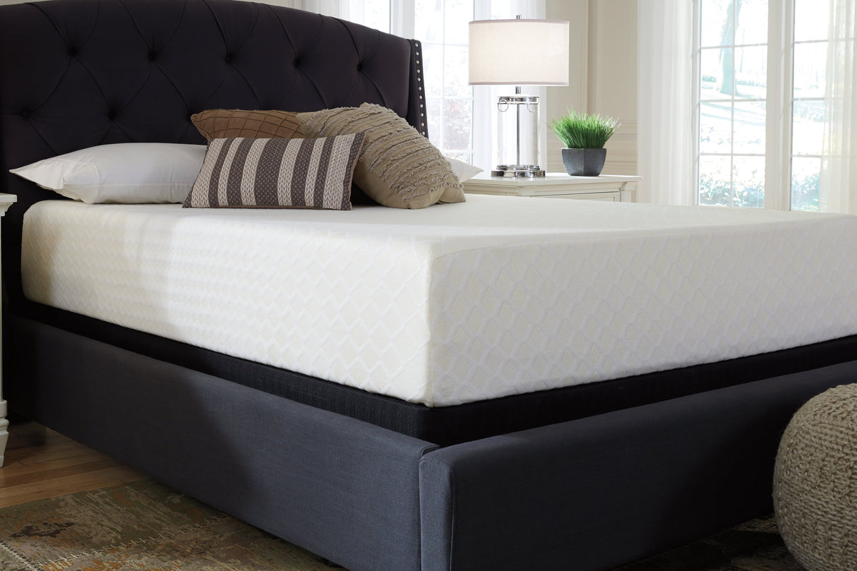Chime 12 Inch Memory Foam White California King Mattress in a Box by ASHLEY FURNITURE at Eve Furniture
