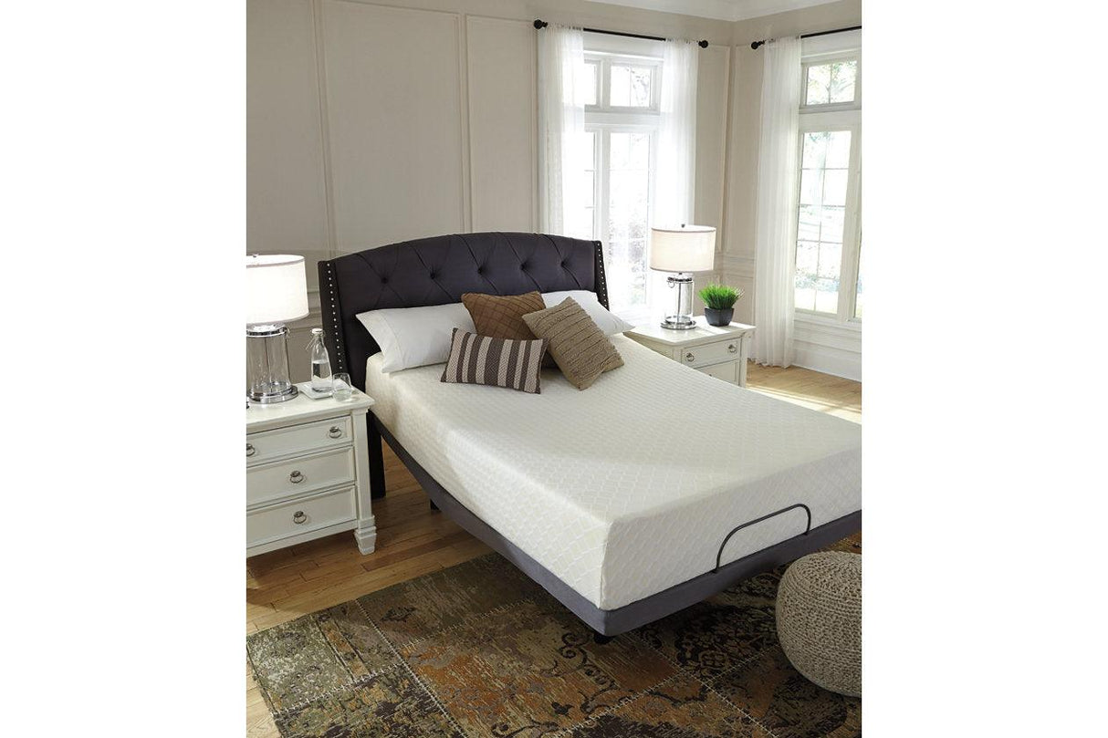Chime 12 Inch Memory Foam White King Mattress in a Box by Ashley at Eve Furniture