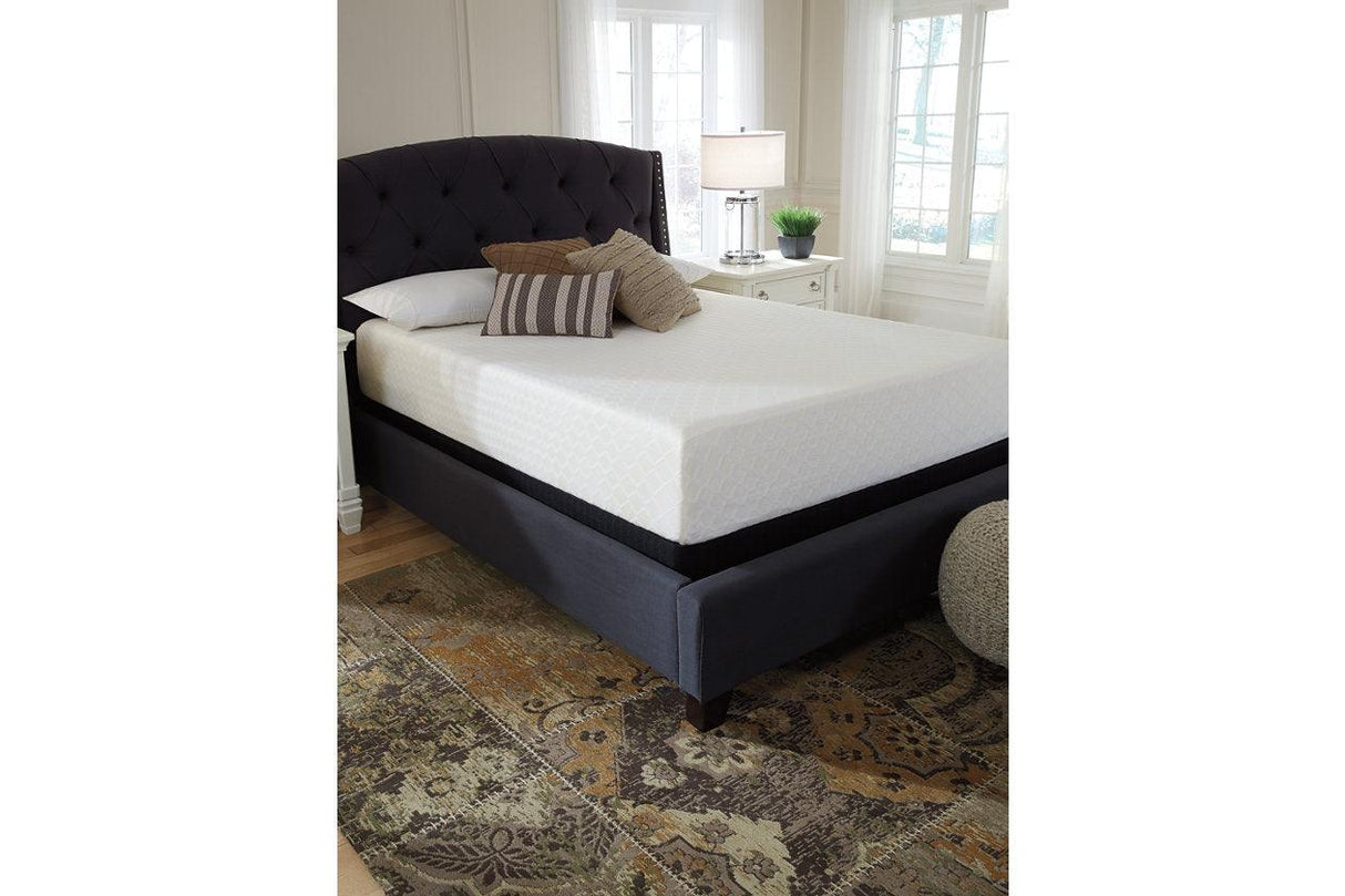 Chime 12 Inch Memory Foam White King Mattress in a Box by Ashley at Eve Furniture
