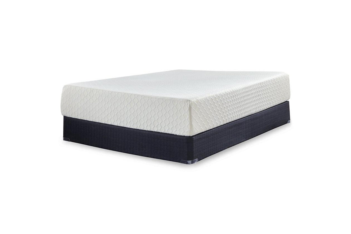 Chime 12 Inch Memory Foam White Twin Mattress in a Box by Ashley at Eve Furniture