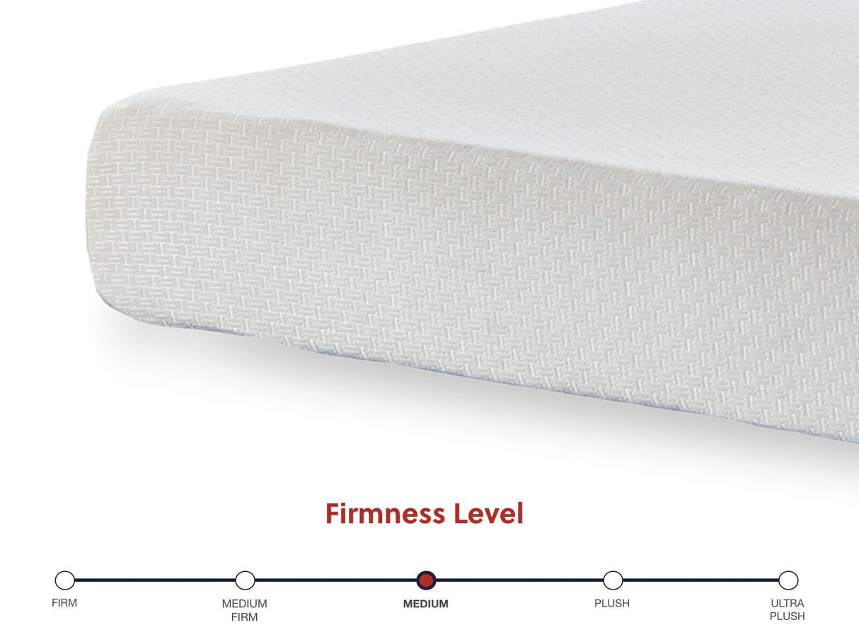Chime 8 Inch Memory Foam White Full Mattress in a Box by Ashley at Eve Furniture