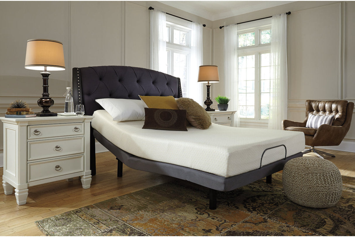 Chime 8 Inch Memory Foam White Queen Mattress in a Box by Ashley at Eve Furniture