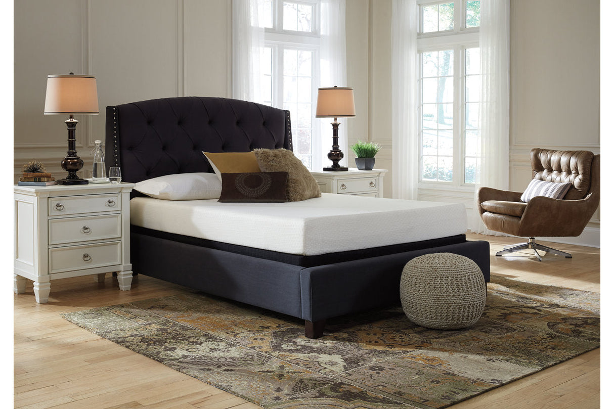 Chime 8 Inch Memory Foam White Twin Mattress in a Box by Ashley at Eve Furniture