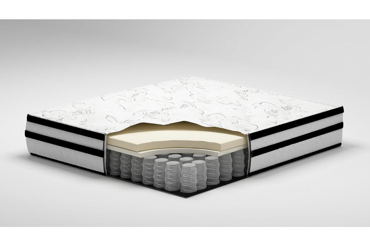 Chime 10 Inch Hybrid White Queen Mattress in a Box by Ashley at Eve Furniture