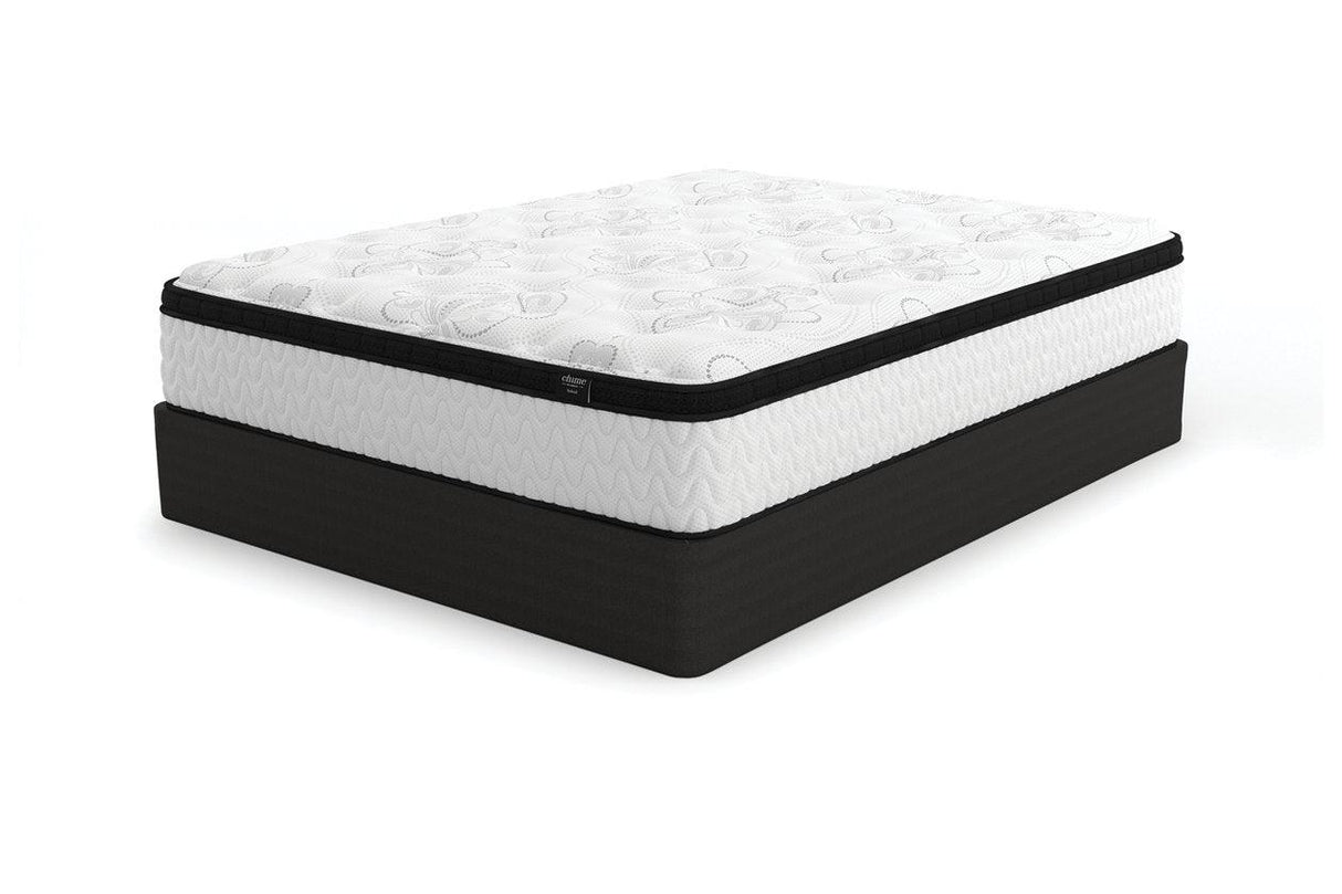 Chime 12 Inch Hybrid White Queen Mattress in a Box by Ashley at Eve Furniture