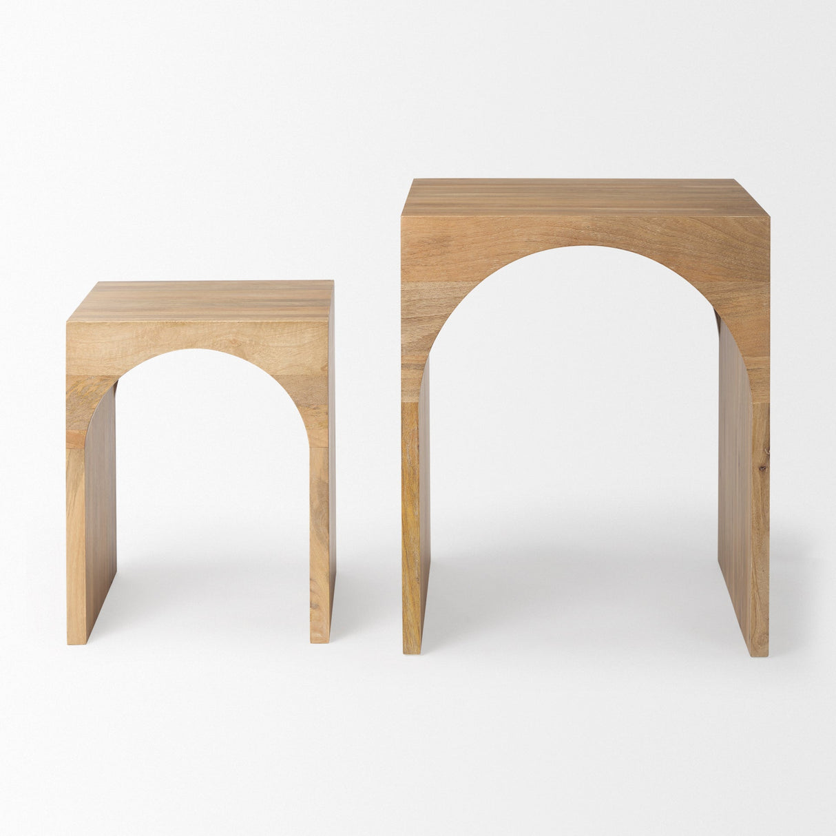 Chloe 20.0L x 20.0W x 24.0H Set of 2 Cottage Wood Nesting Accent Tables by Mercana at Eve Furniture