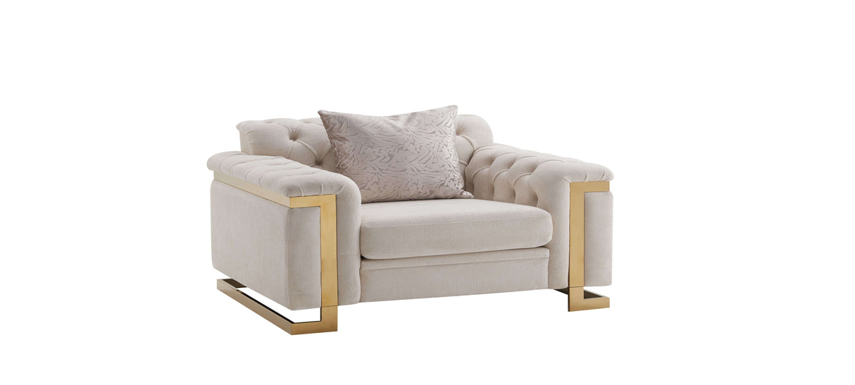 Chloe Off White Chair by Cosmos Furniture at Eve Furniture