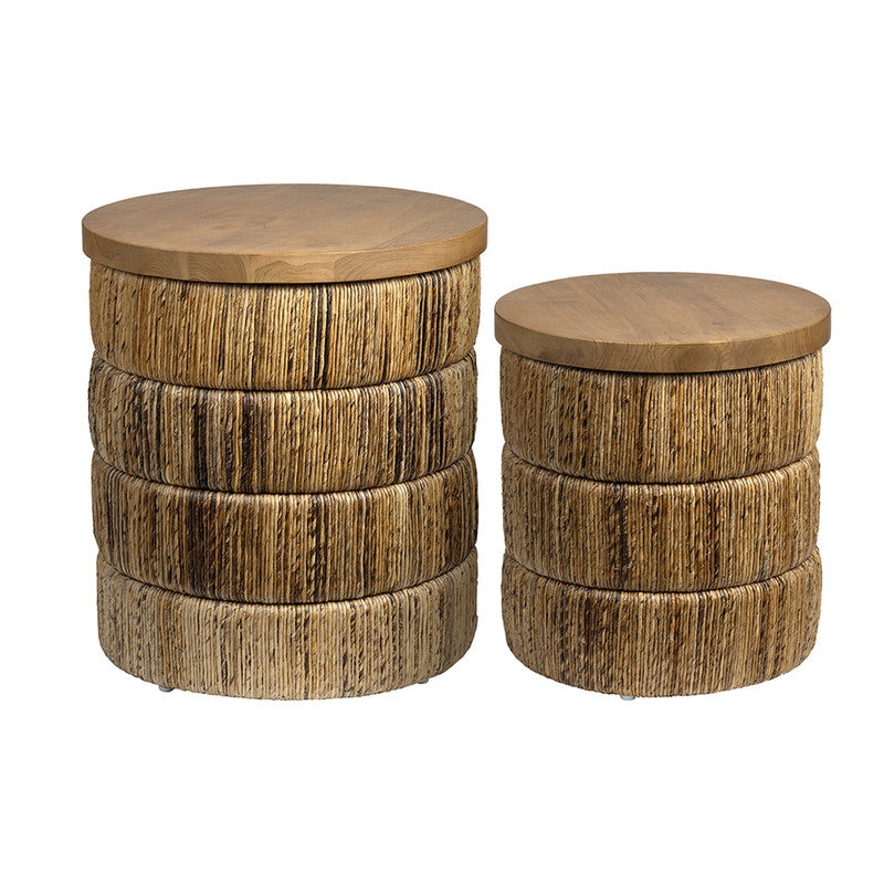Choco Brown 2-Piece Storage Tables by Crestview at Eve Furniture