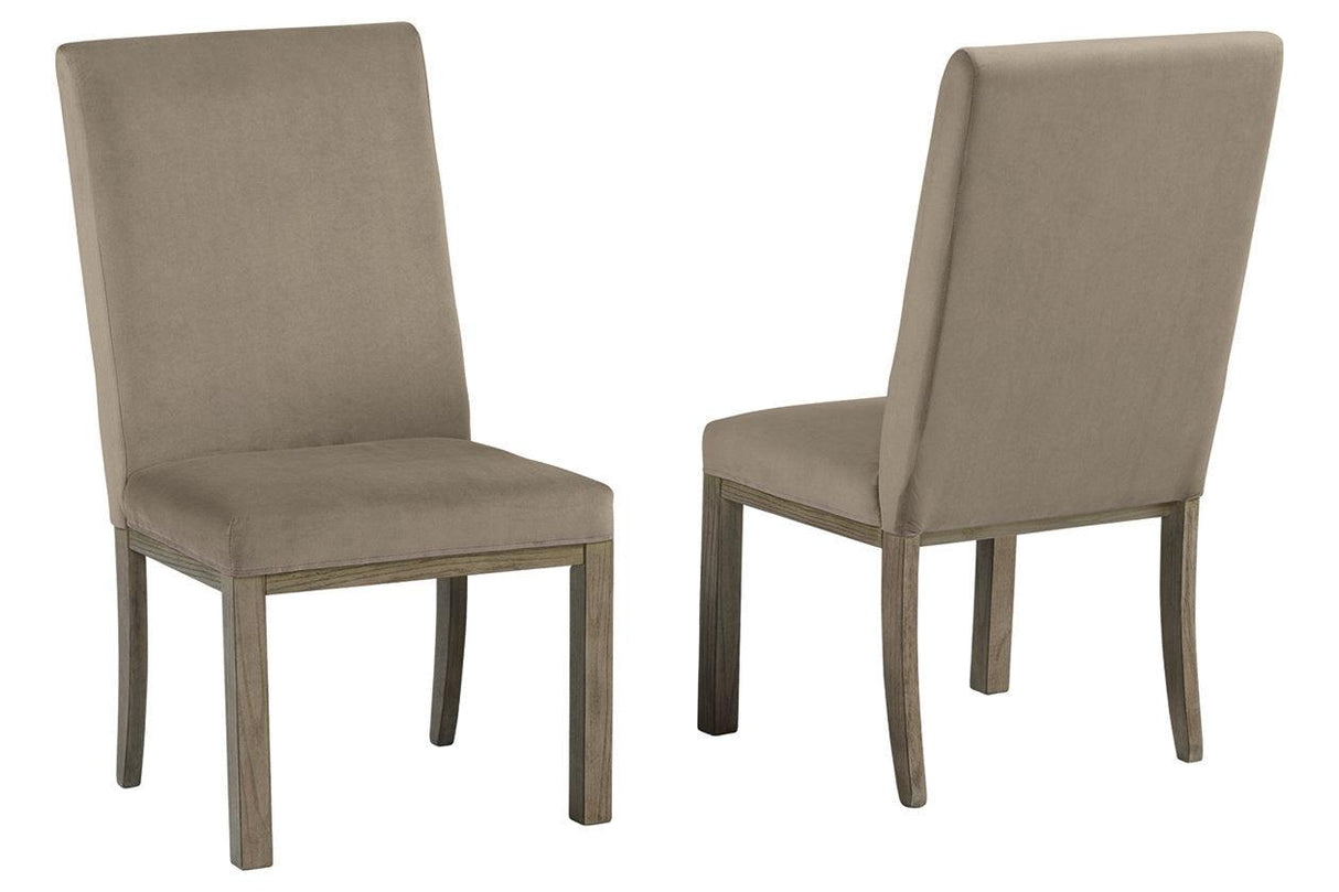 Chrestner Gray Dining Chair, Set of 2 by Ashley at Eve Furniture