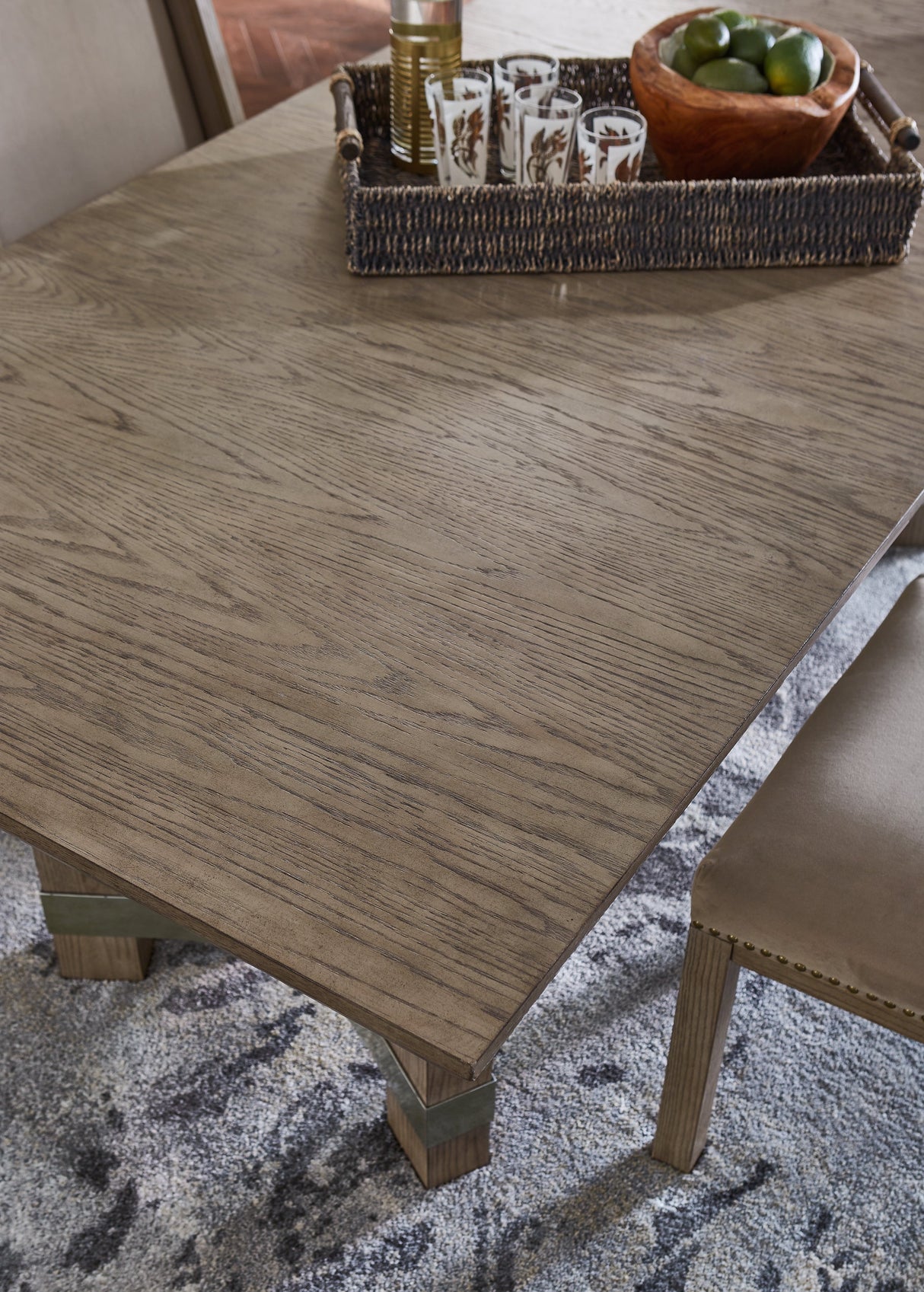Chrestner Gray Dining Table and 8 Chairs by Ashley at Eve Furniture