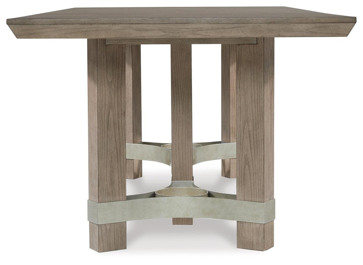 Chrestner Gray Dining Table with 6 Chairs by Ashley at Eve Furniture