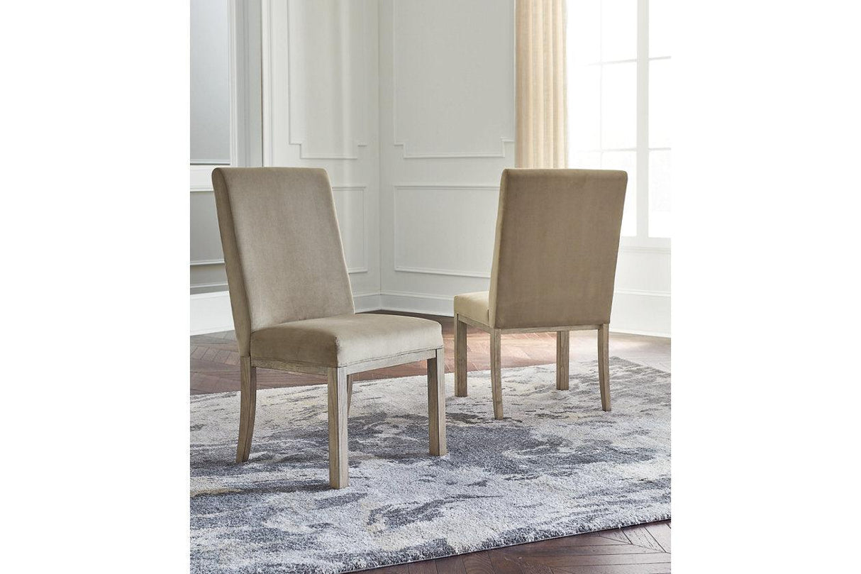 Chrestner Gray Dining Chair, Set of 2 by Ashley at Eve Furniture