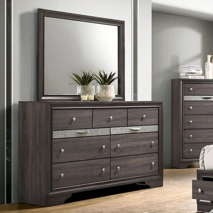 Chrissy Gray 4-Piece Queen Bedroom Set by Furniture of America at Eve Furniture
