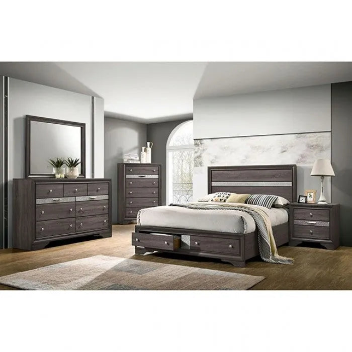 Chrissy Gray 4-Piece Queen Bedroom Set by Furniture of America at Eve Furniture