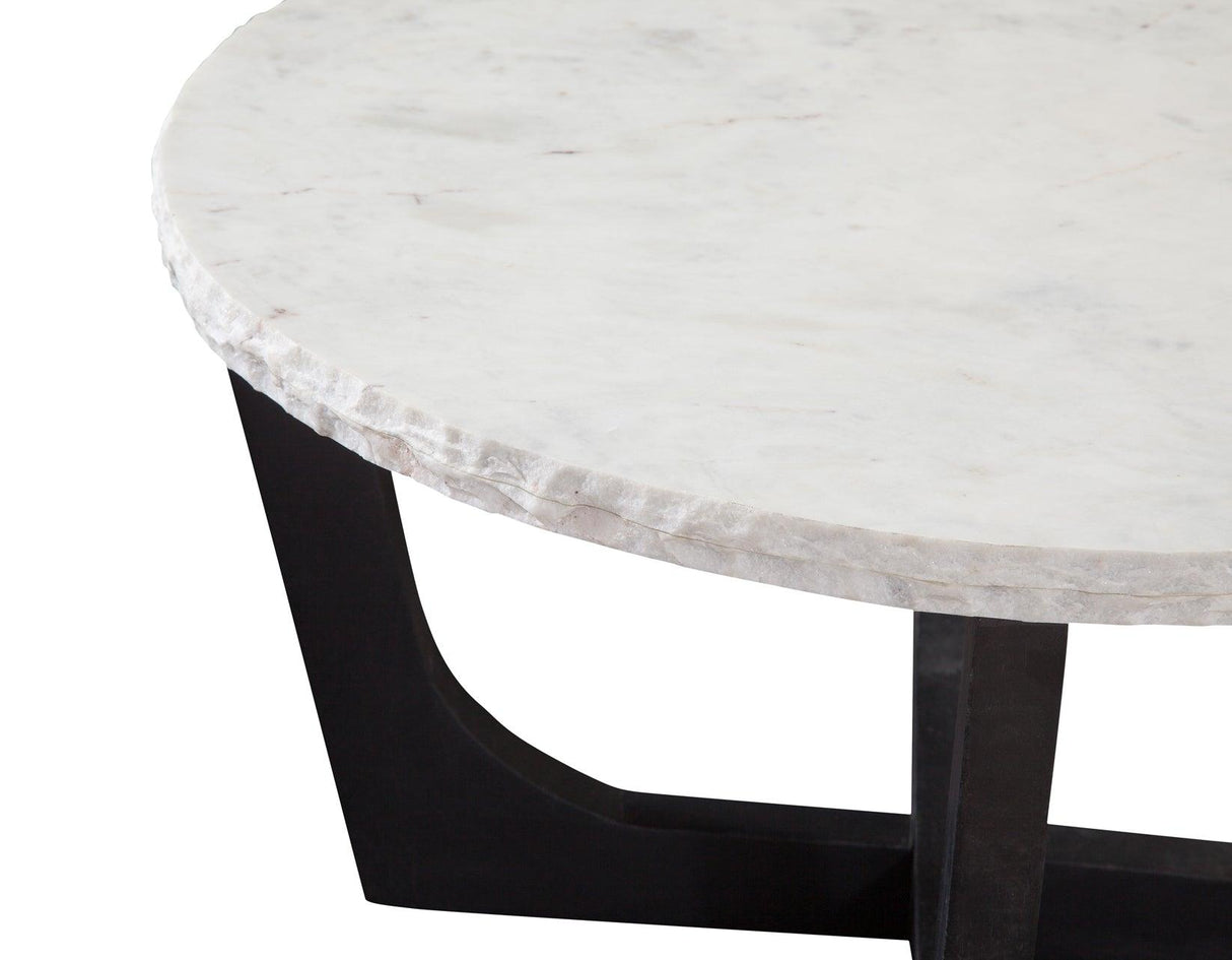 Chrissy 3-Piece Round White Marble Top Table Set by Steve Silver at Eve Furniture