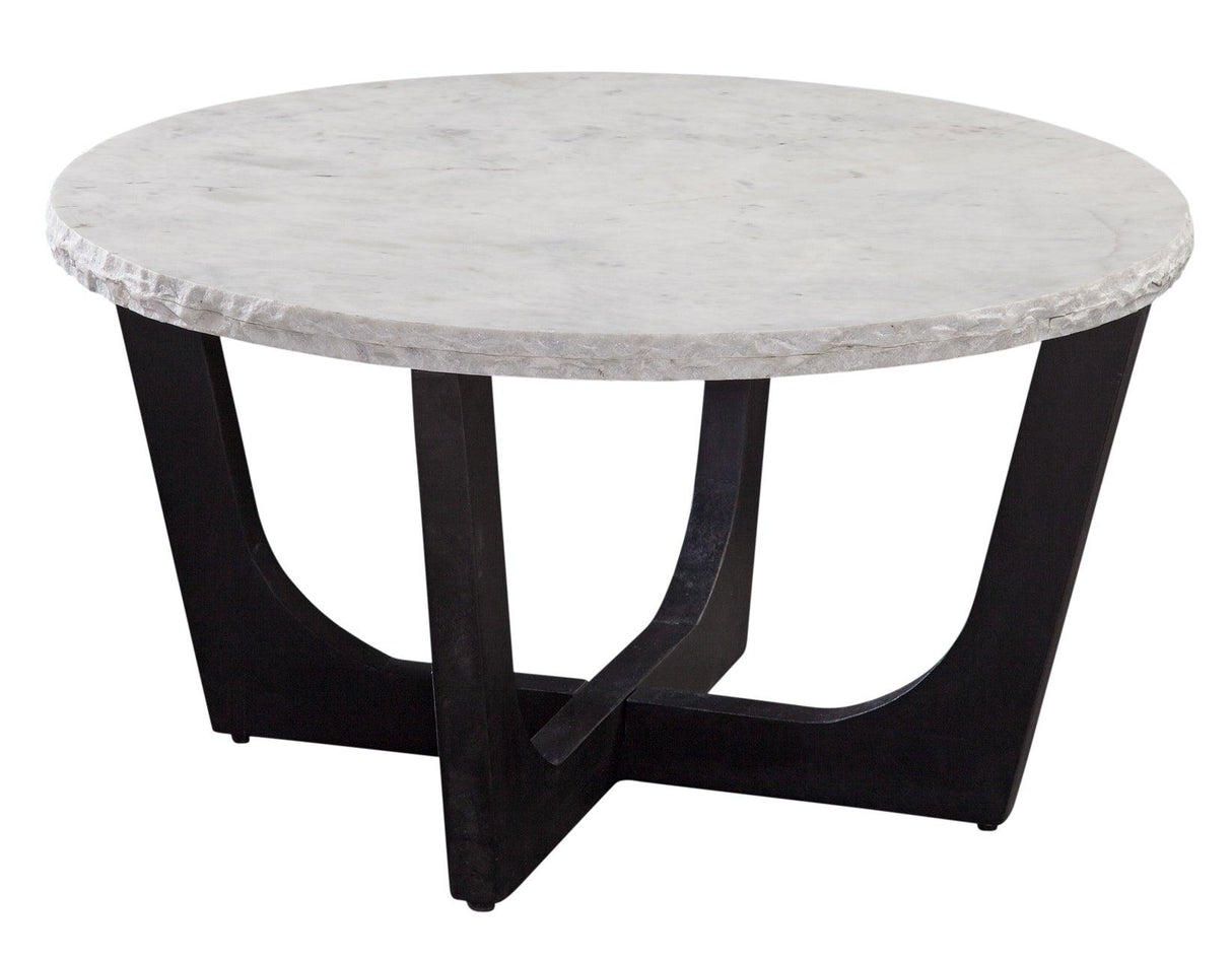 Chrissy 3-Piece Round White Marble Top Table Set by Steve Silver at Eve Furniture