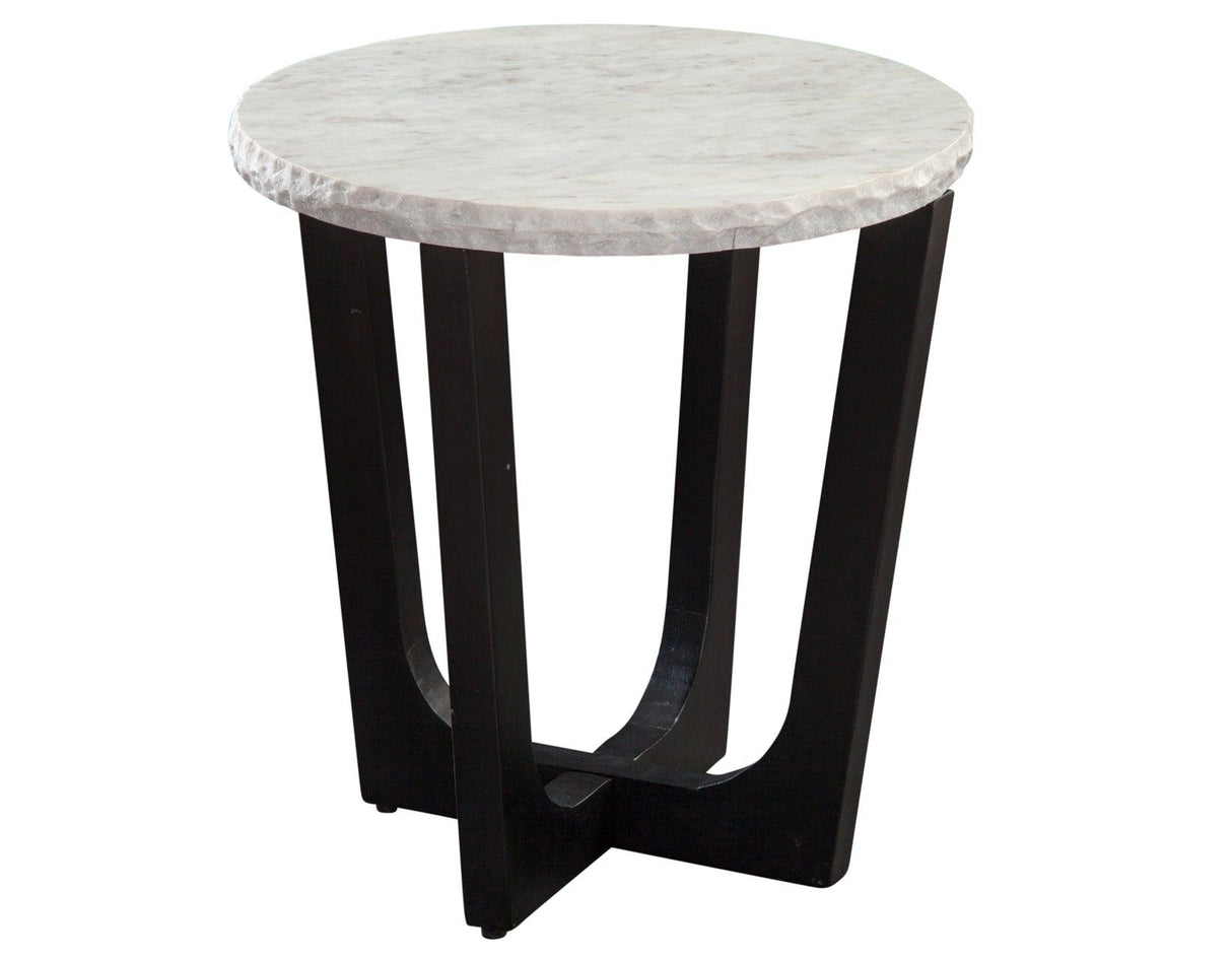 Chrissy 3-Piece Round White Marble Top Table Set by Steve Silver at Eve Furniture