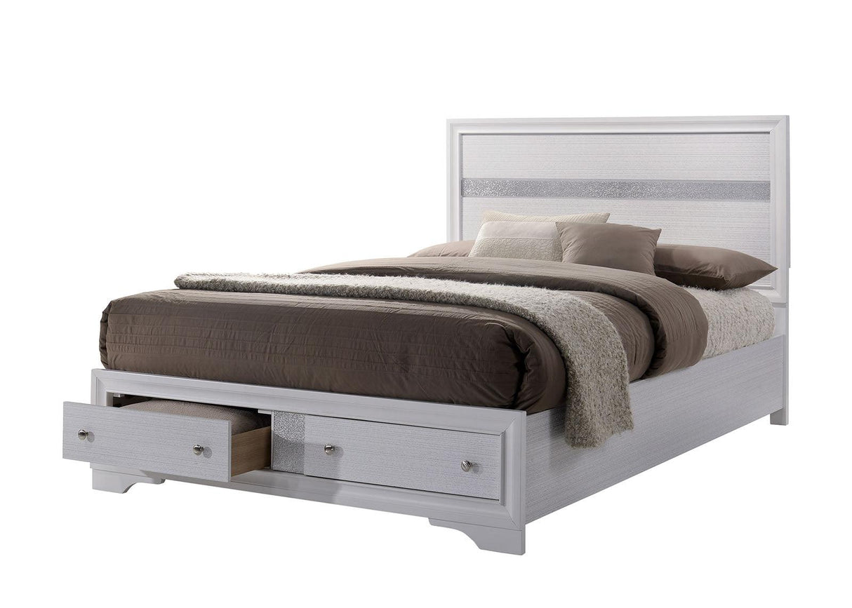 Chrissy White Queen Storage Platform Bed by Furniture of America at Eve Furniture