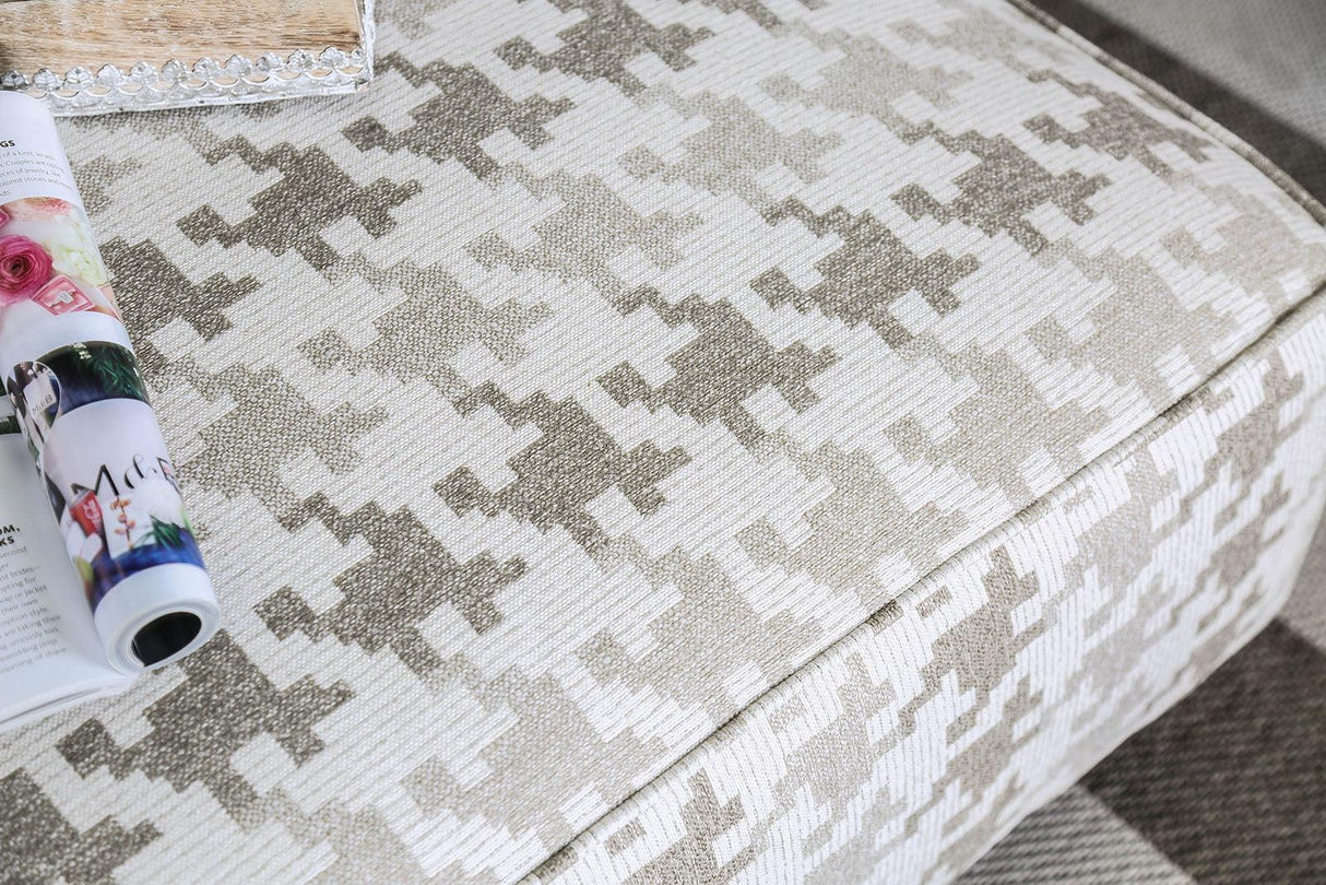 Christine Light Gray/Pattern Ottoman by Furniture of America at Eve Furniture
