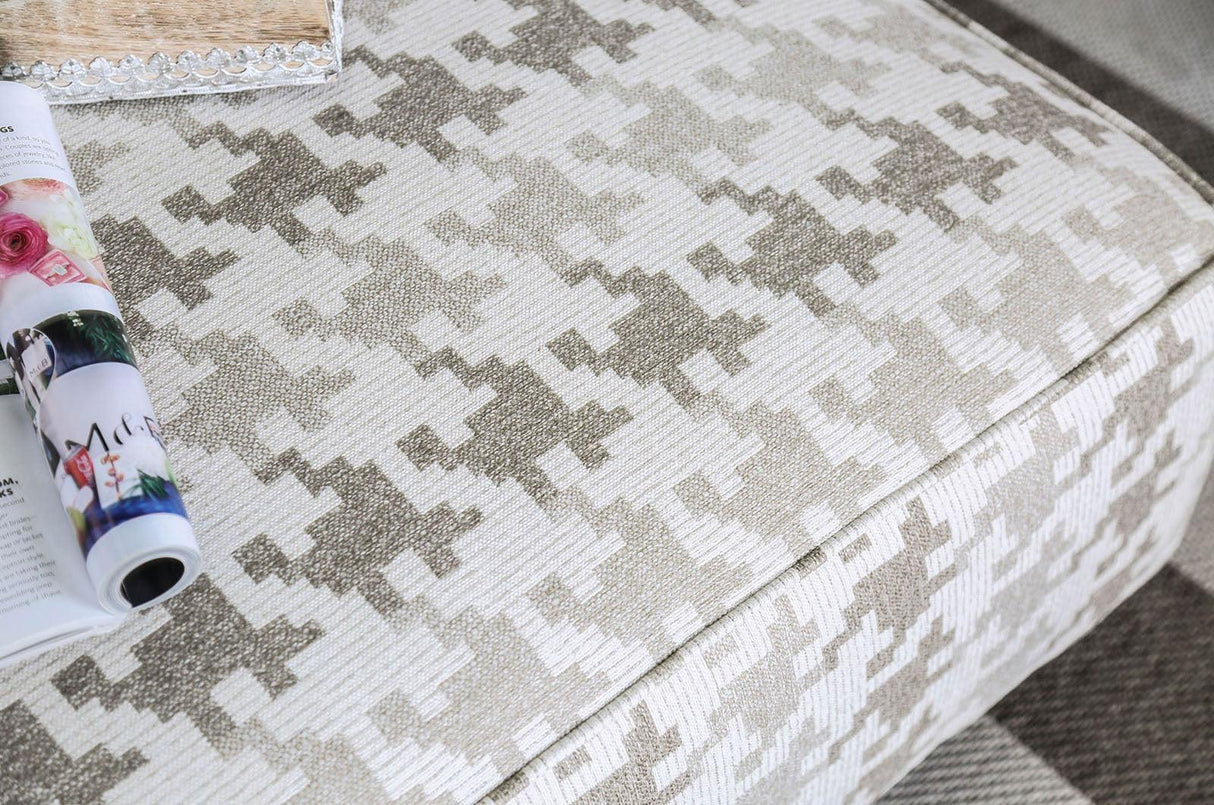 Christine Light Gray/Pattern Ottoman by Furniture of America at Eve Furniture