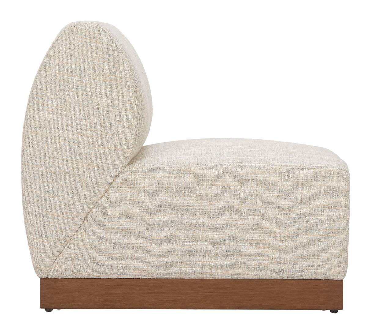 Christy Beige Outdoor Armless Chair by Zuomod at Eve Furniture