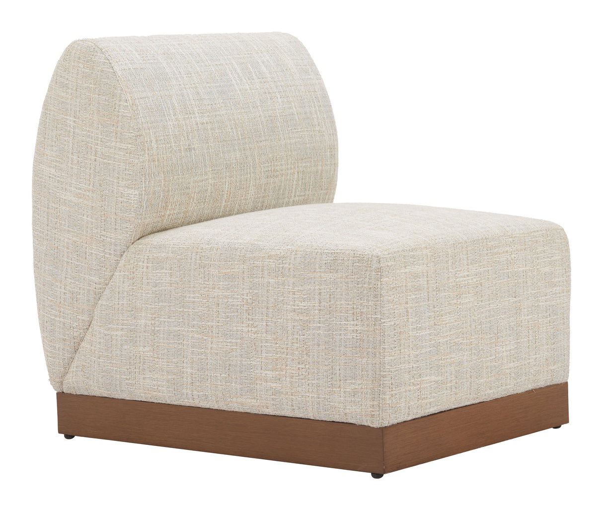 Christy Beige Outdoor Armless Chair by Zuomod at Eve Furniture