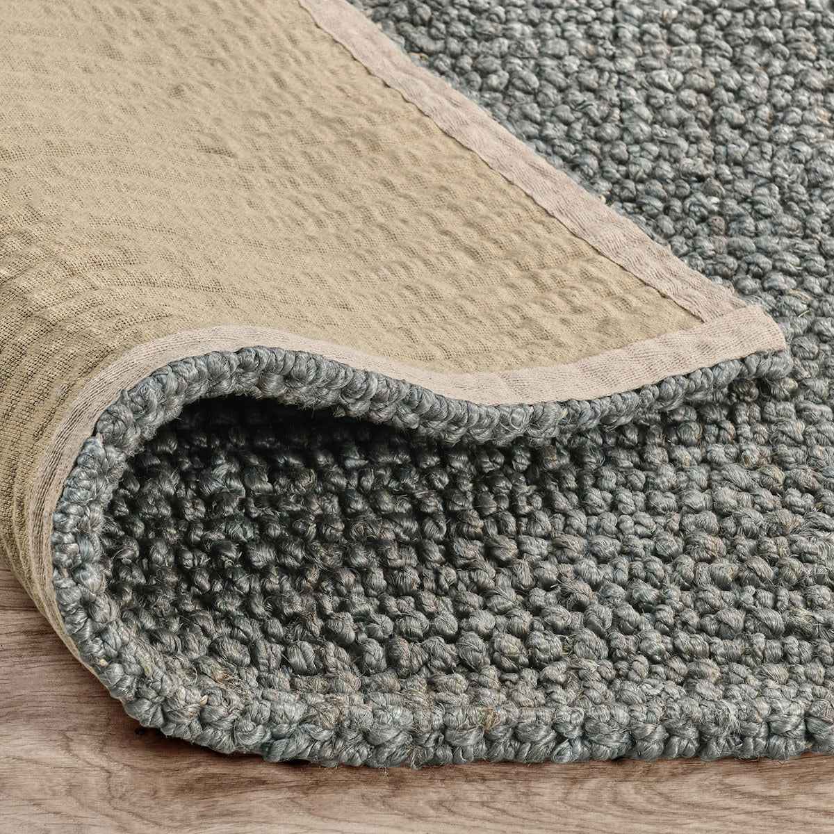 Chunky Blue Charcoal Loop Rug by Classic Home at Eve Furniture