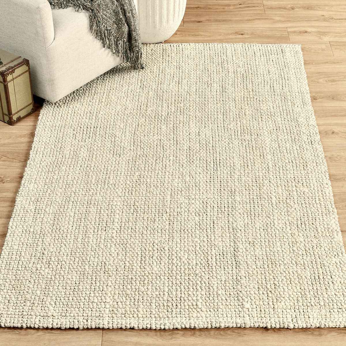 Chunky Ivory Loop Rug by Classic Home at Eve Furniture