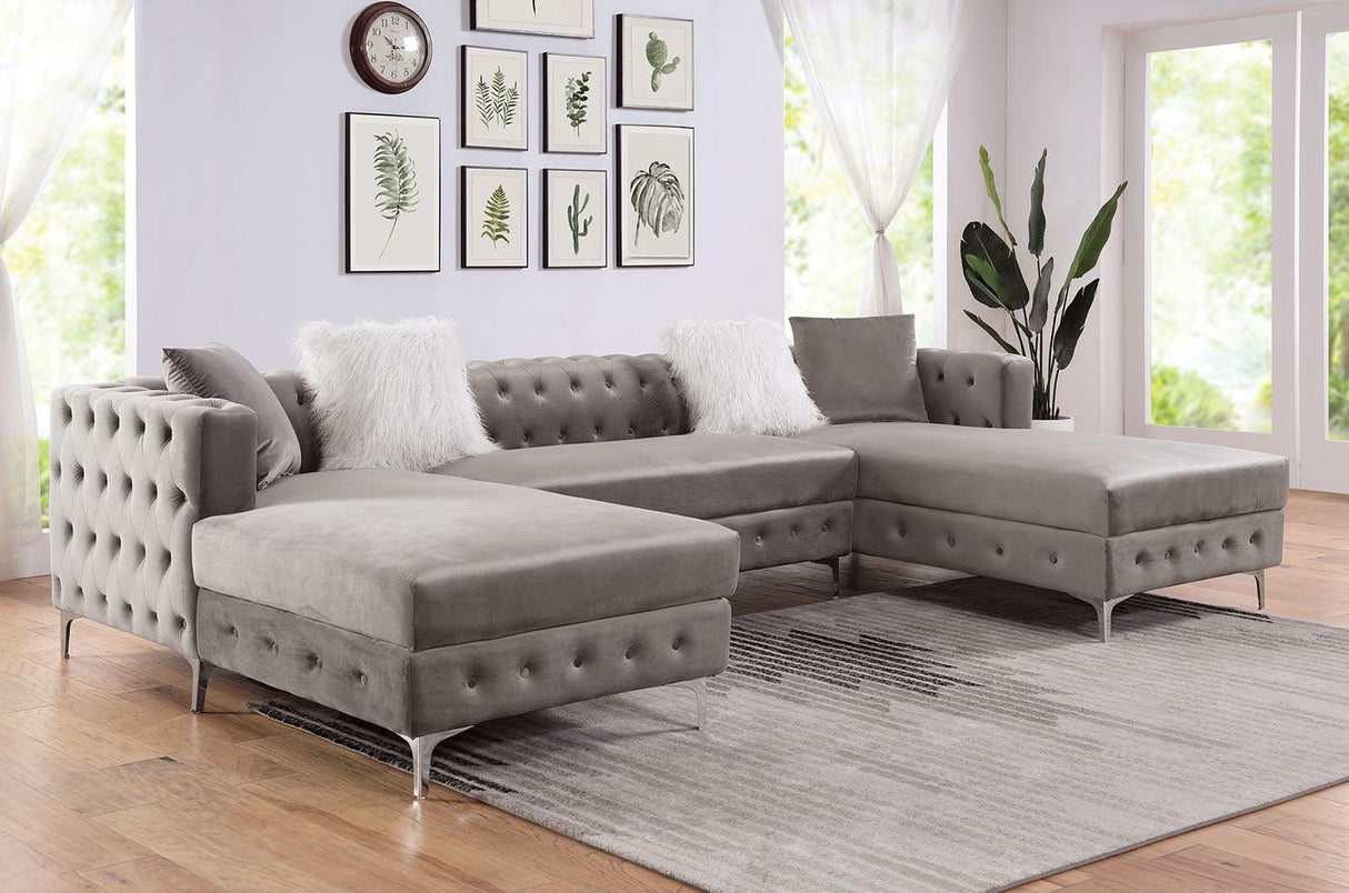 Ciabattoni Gray Ottoman by Furniture of America at Eve Furniture