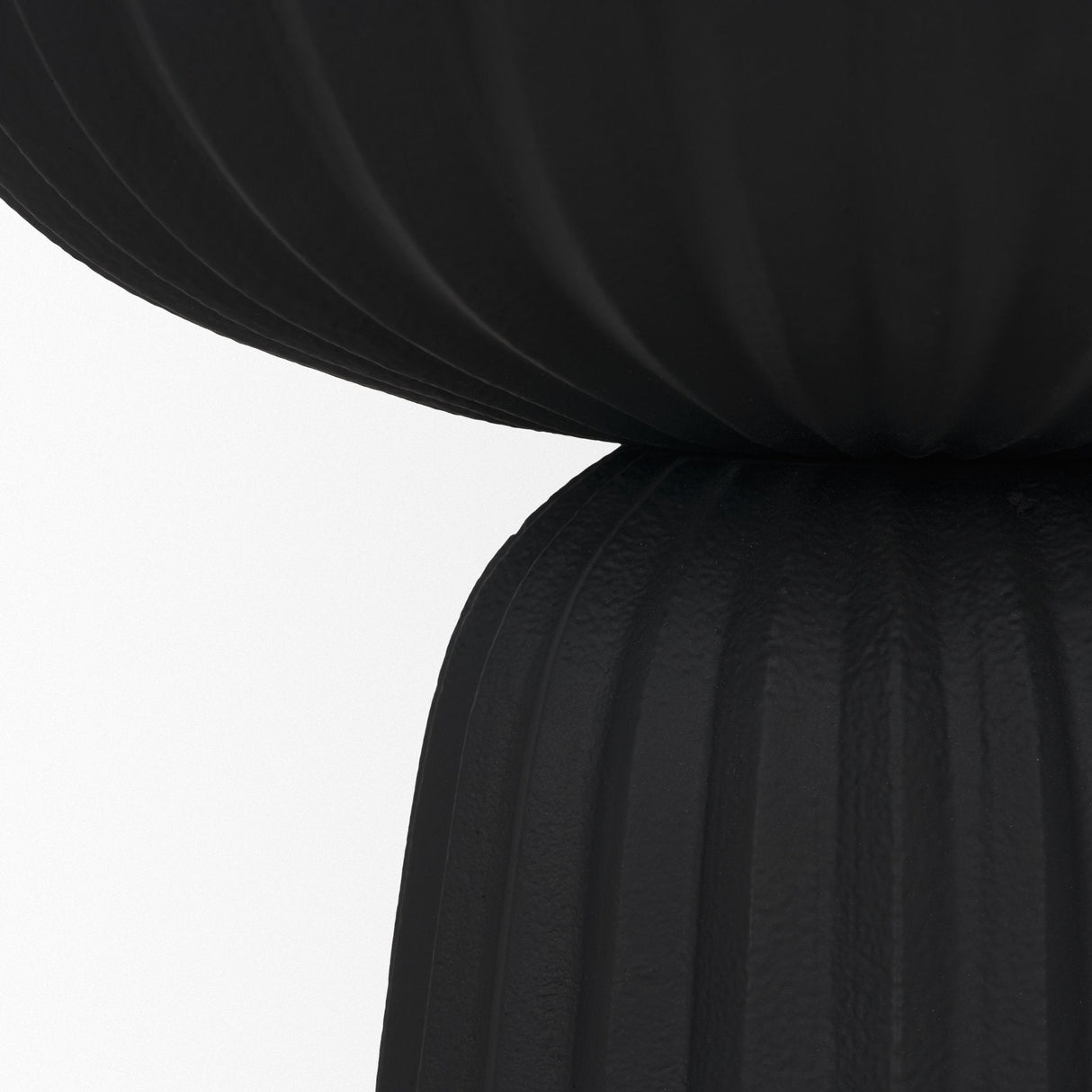 Ciaran Smooth Fluted Matte Black Metal Decorative Bowl by Mercana at Eve Furniture