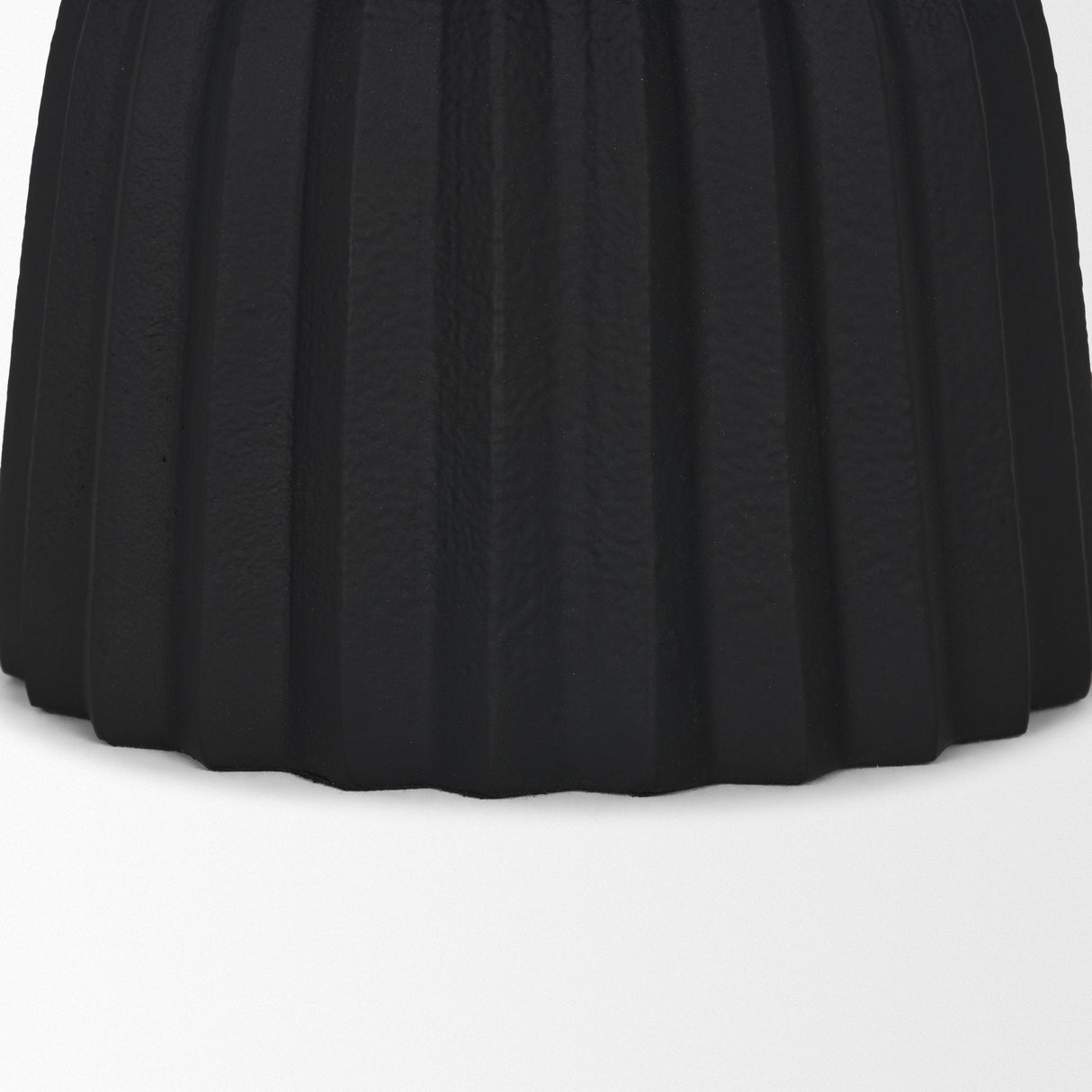 Ciaran Smooth Fluted Matte Black Metal Decorative Bowl by Mercana at Eve Furniture