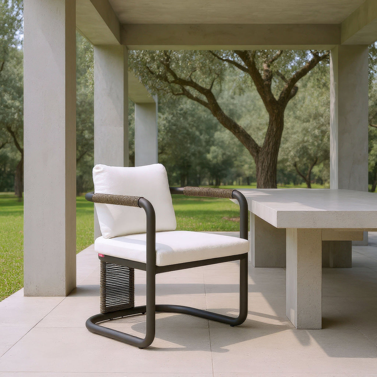 Ciel Ivory Outdoor Dining Chair (Set of 2) by Zuomod at Eve Furniture