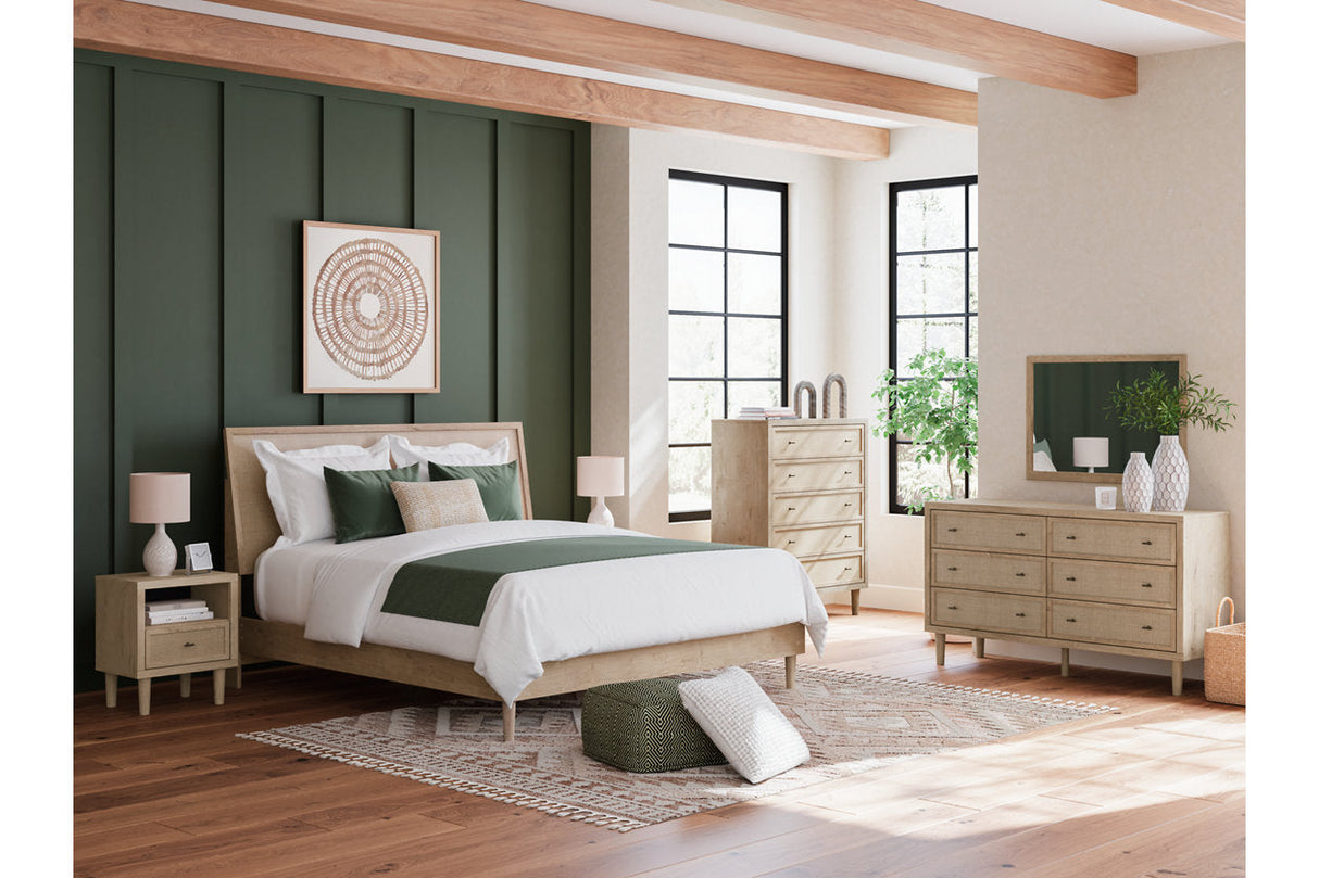 Cielden Tan King Platform Bed by Ashley at Eve Furniture
