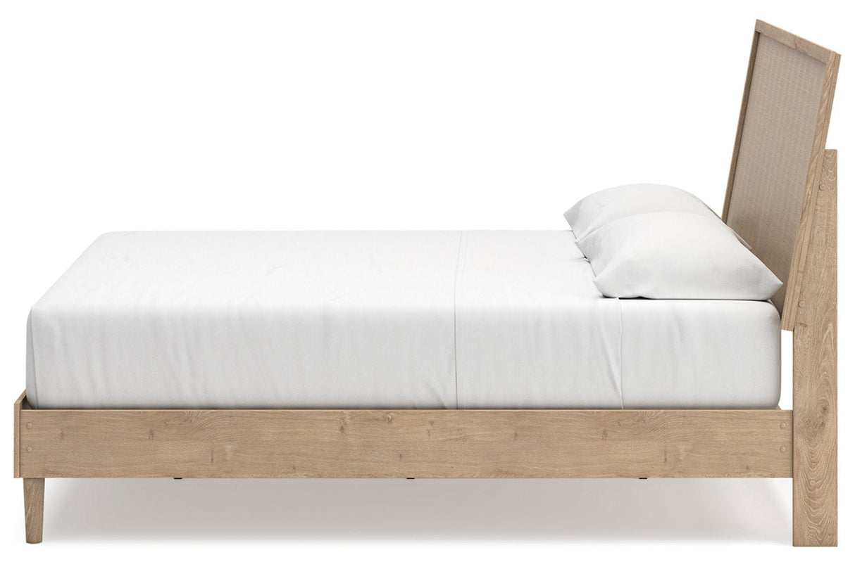Cielden Tan King Platform Bed by Ashley at Eve Furniture